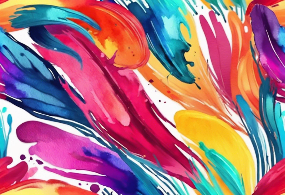 Colorful splash artwork created in 3D Paint, illustrating the capabilities of animations.