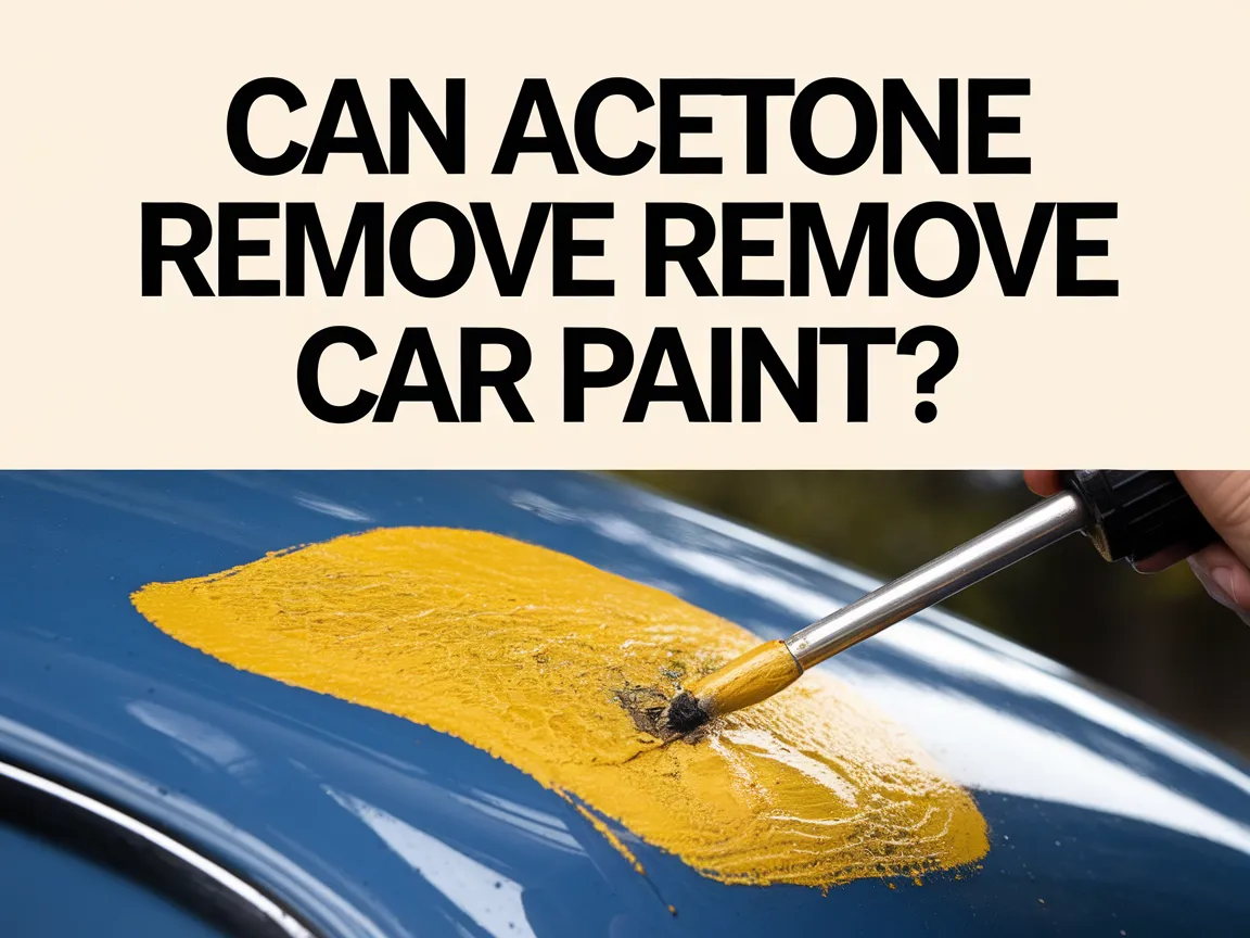 A person applying acetone on a blue car to remove paint, illustrating the effectiveness of acetone in paint removal.