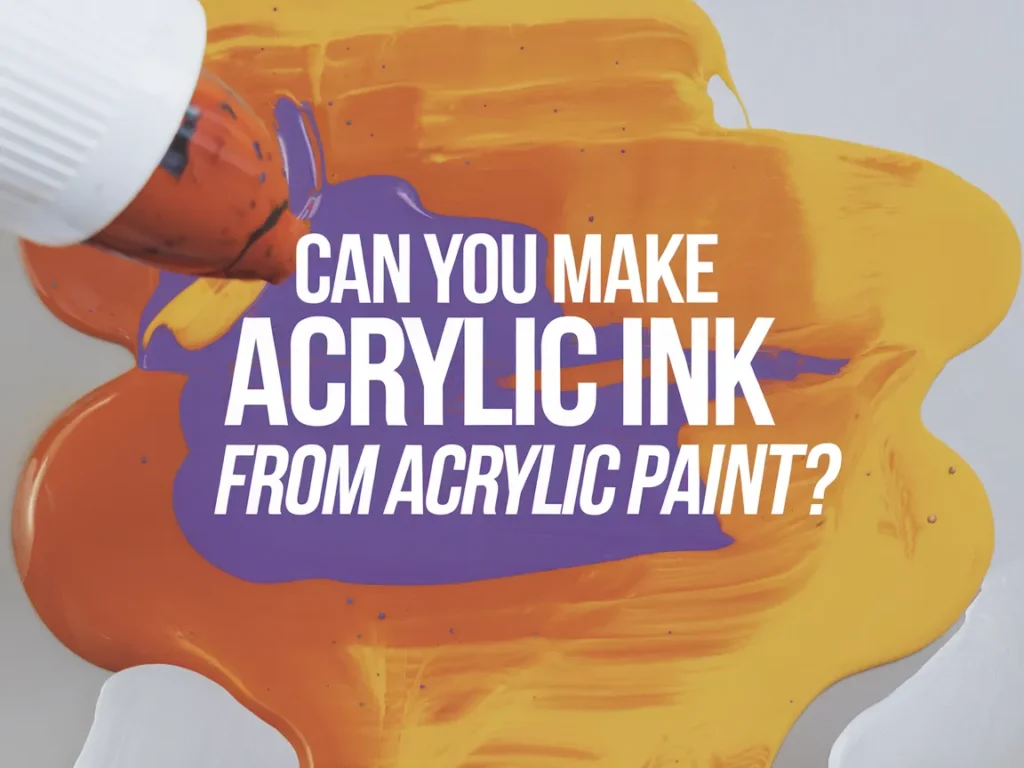 Acrylic paint being used to question the possibility of making acrylic ink from acrylic paint.