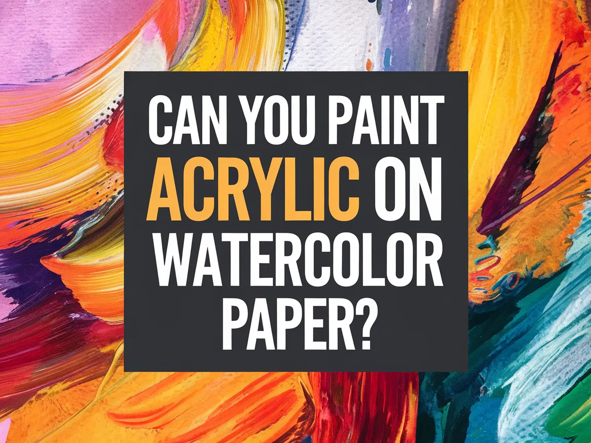 Colorful abstract strokes illustrating the question Can You Paint Acrylic on Watercolor Paper