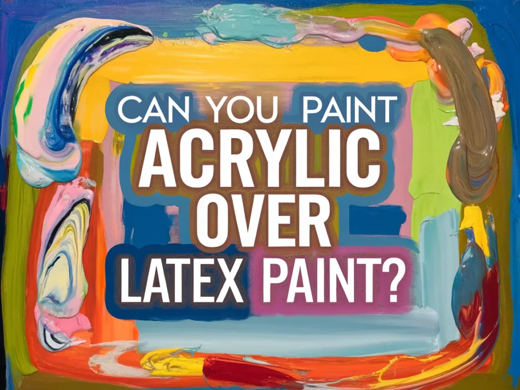 Colorful abstract image illustrating the question of whether you can paint acrylic over latex paint.
