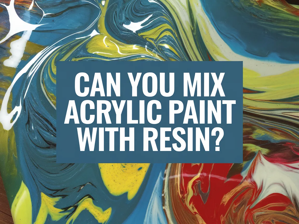 Abstract swirl of acrylic paint mixed with resin demonstrating mixing techniques.
