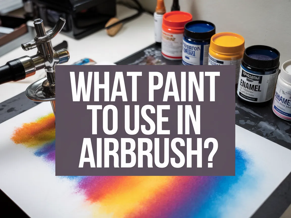 A vibrant airbrush painting showcasing various colors, demonstrating the types of paint suitable for airbrushing.