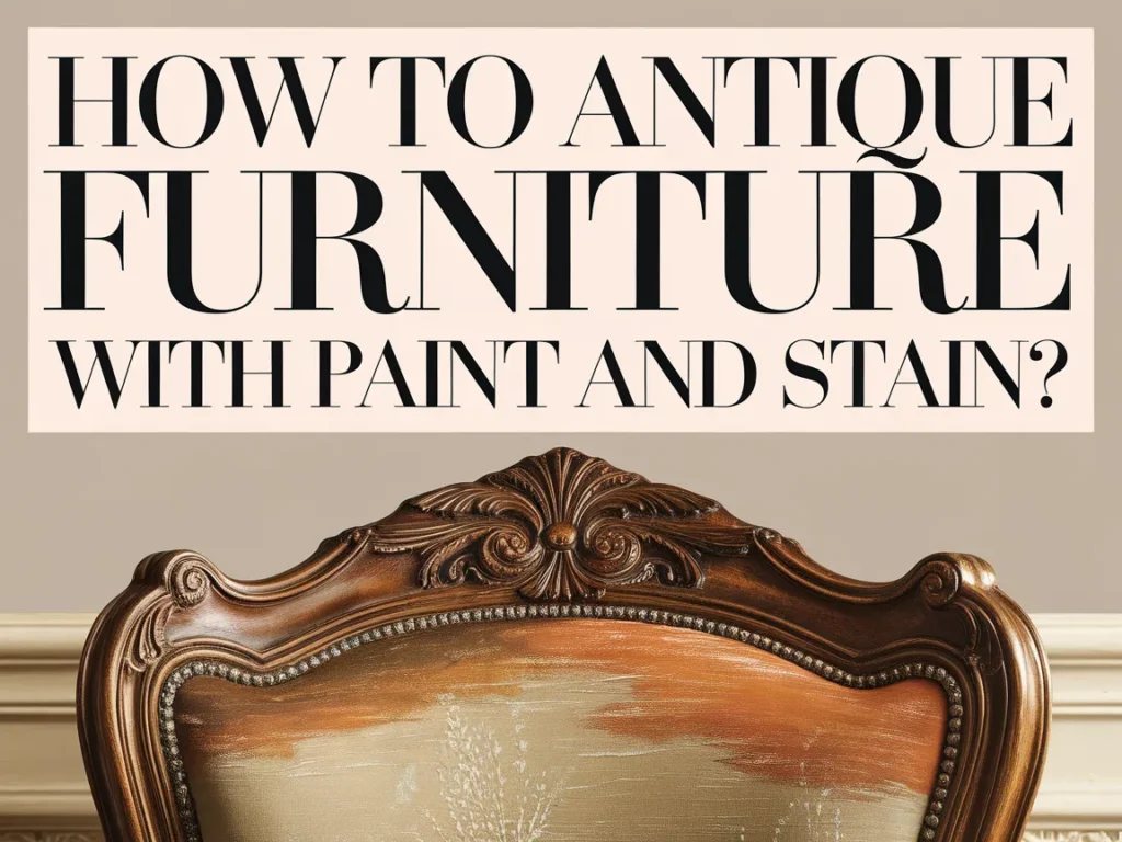 A beautifully antique-styled furniture piece, showcasing the art of antiquing furniture with paint and stain.