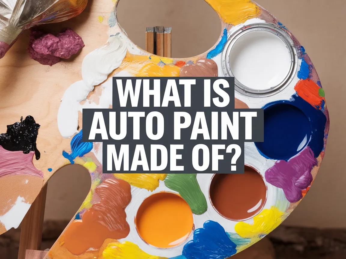 Color palette illustrating components of auto paint.