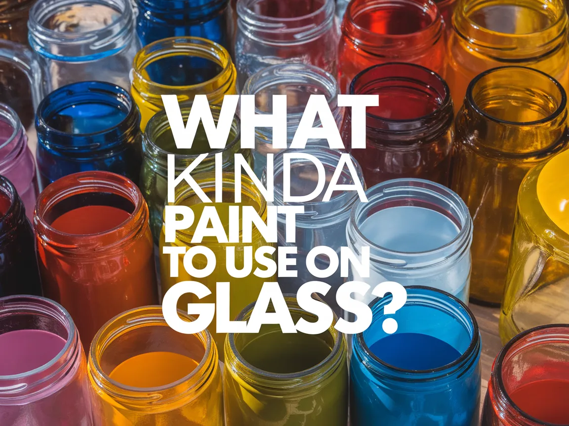 Various jars of colorful paint suitable for glass surfaces