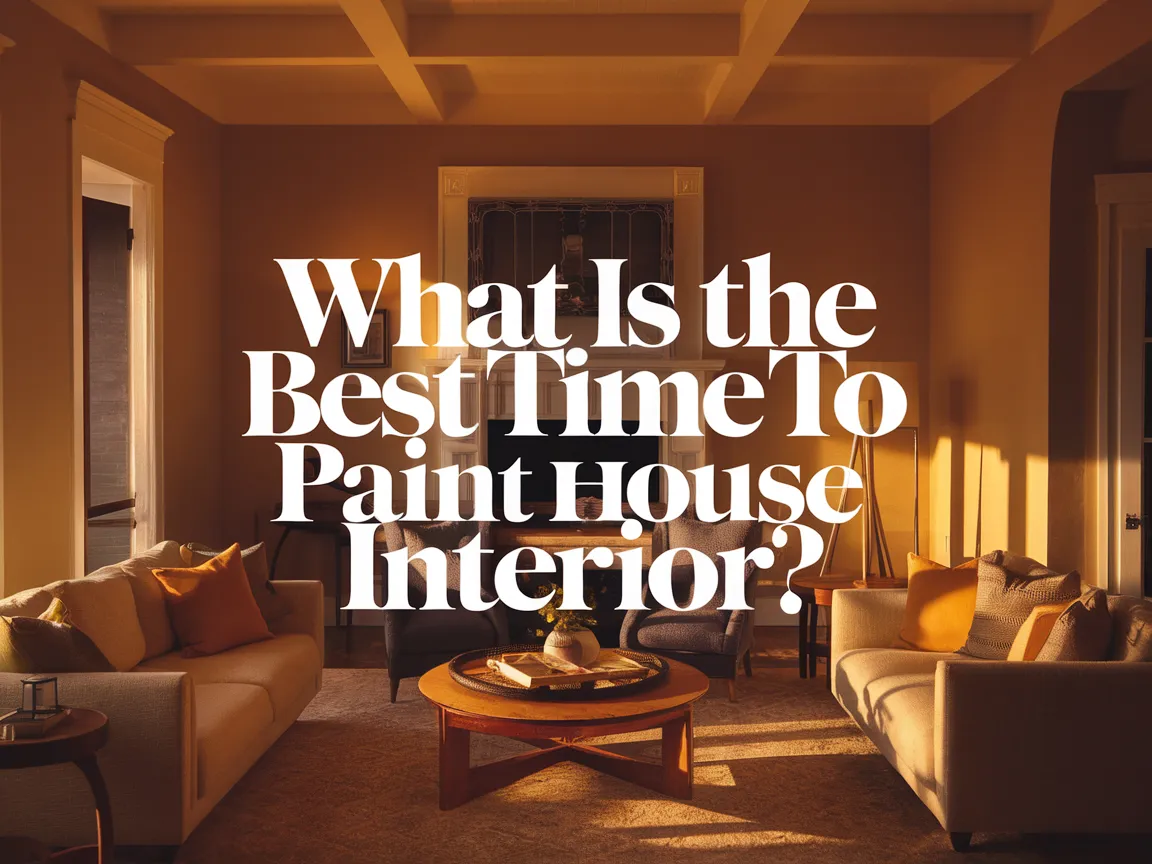 Sunny living room showcasing ideal conditions for interior house painting.