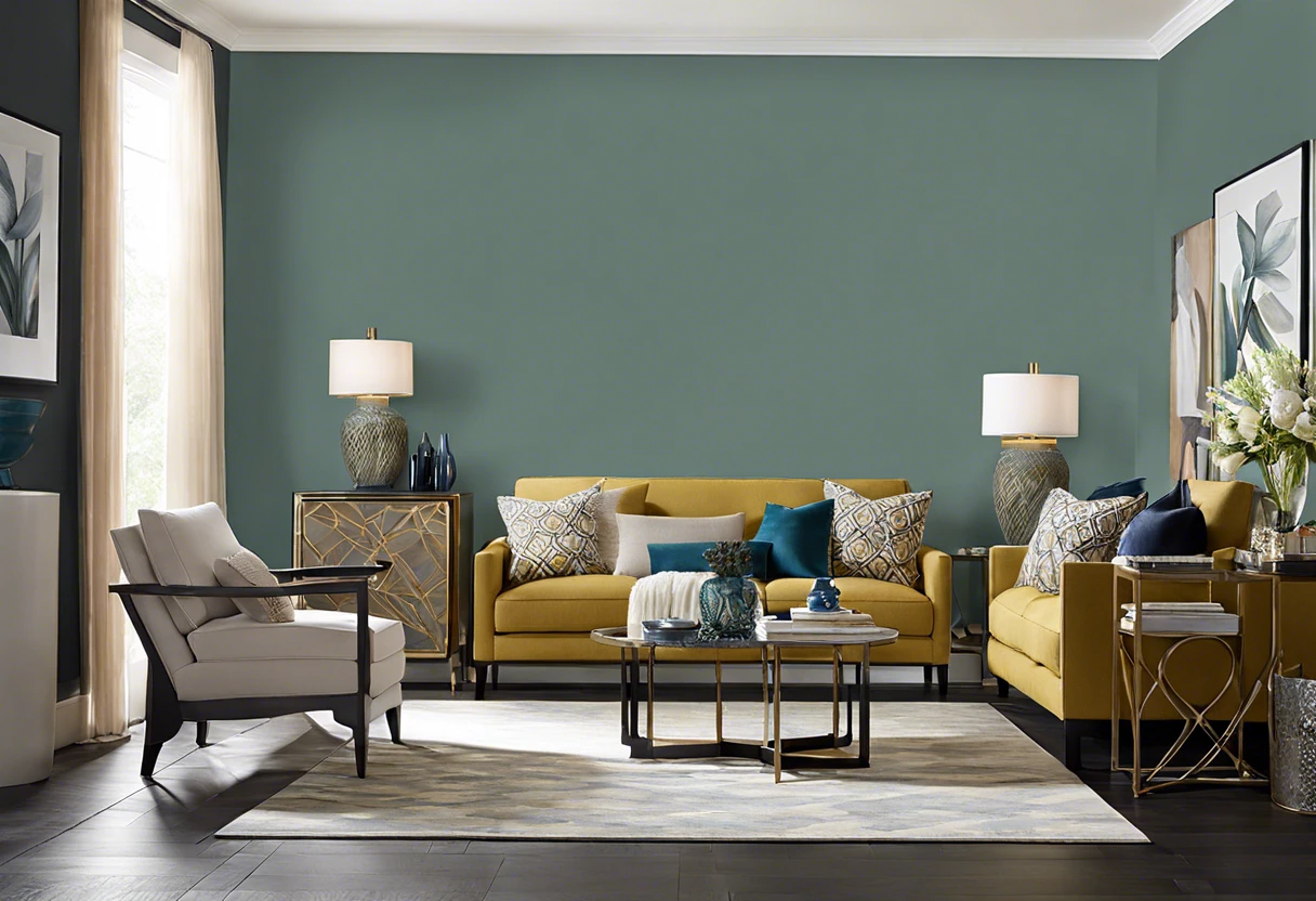 Living room with freshly painted walls, demonstrating how to blend new paint into old paint.