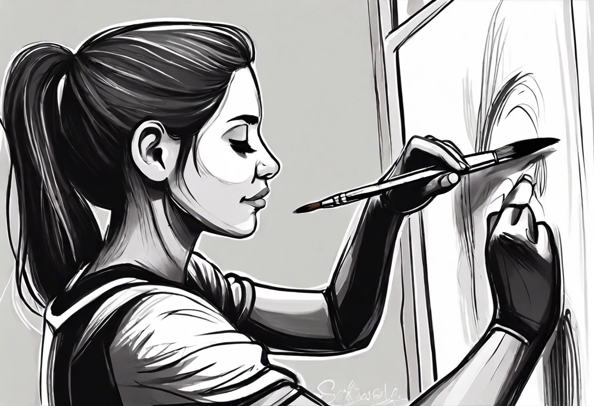 Person skillfully blending touch up paint on a wall