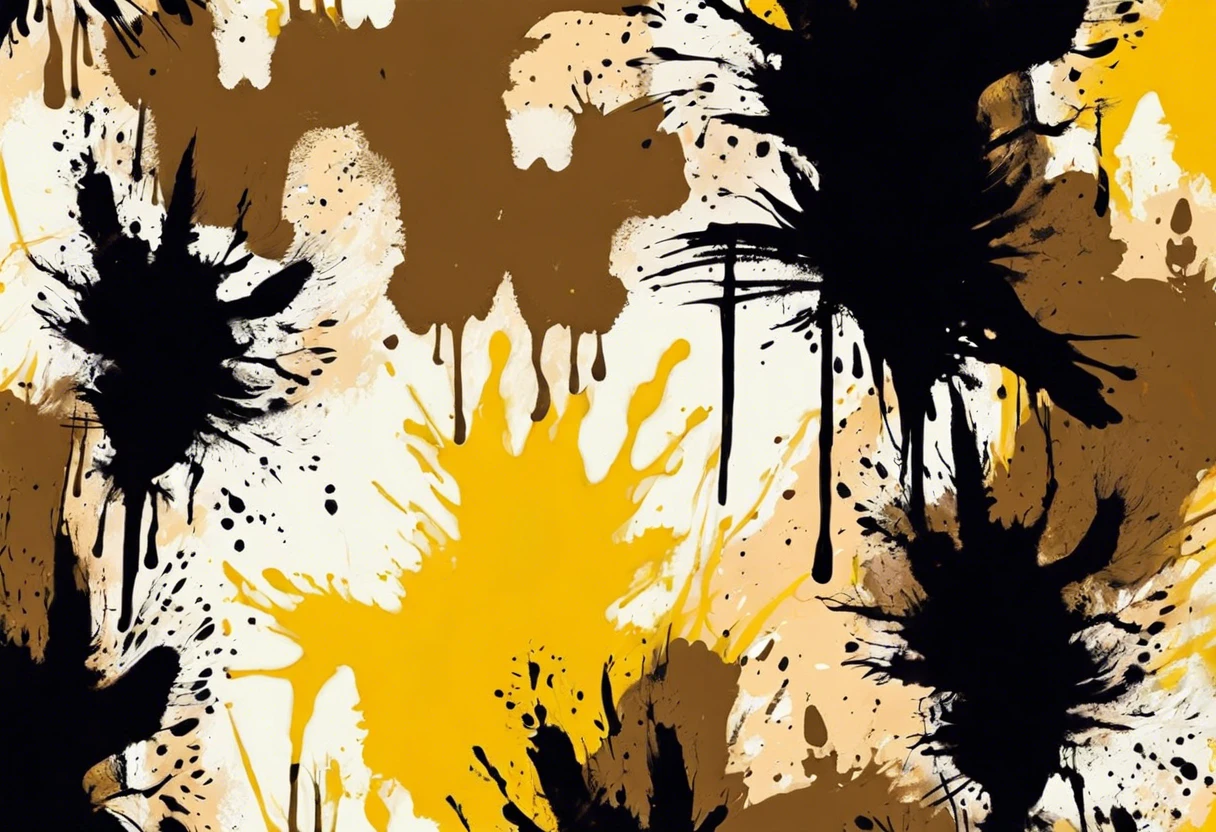 An artistic splash of colors representing the process of making blonde color paint.