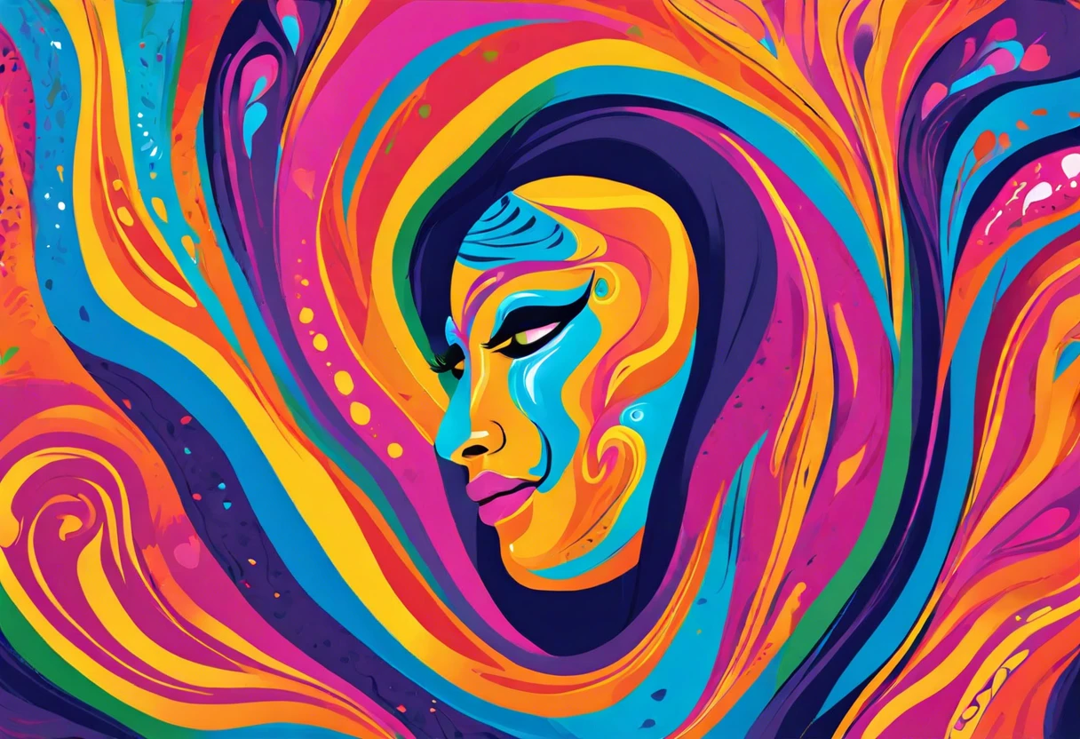 Colorful body paint design showcasing artistic expression and creativity