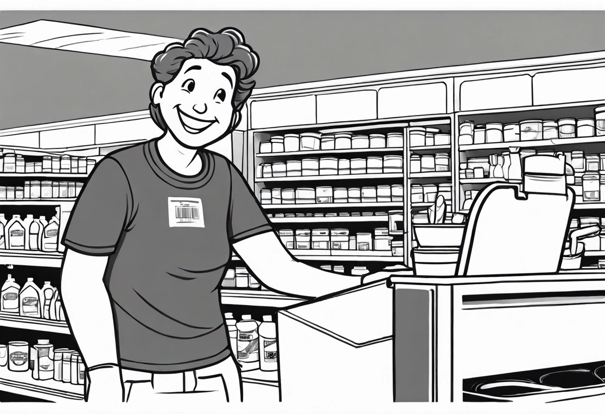 Customer service representative assisting with paint return at Home Depot