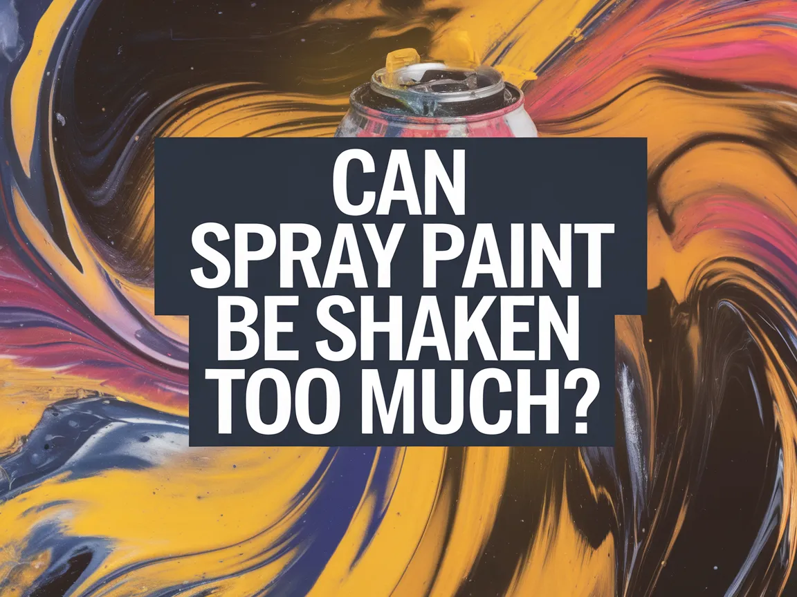 Colorful spray paint can with swirling paint background related to shaking spray paint too much