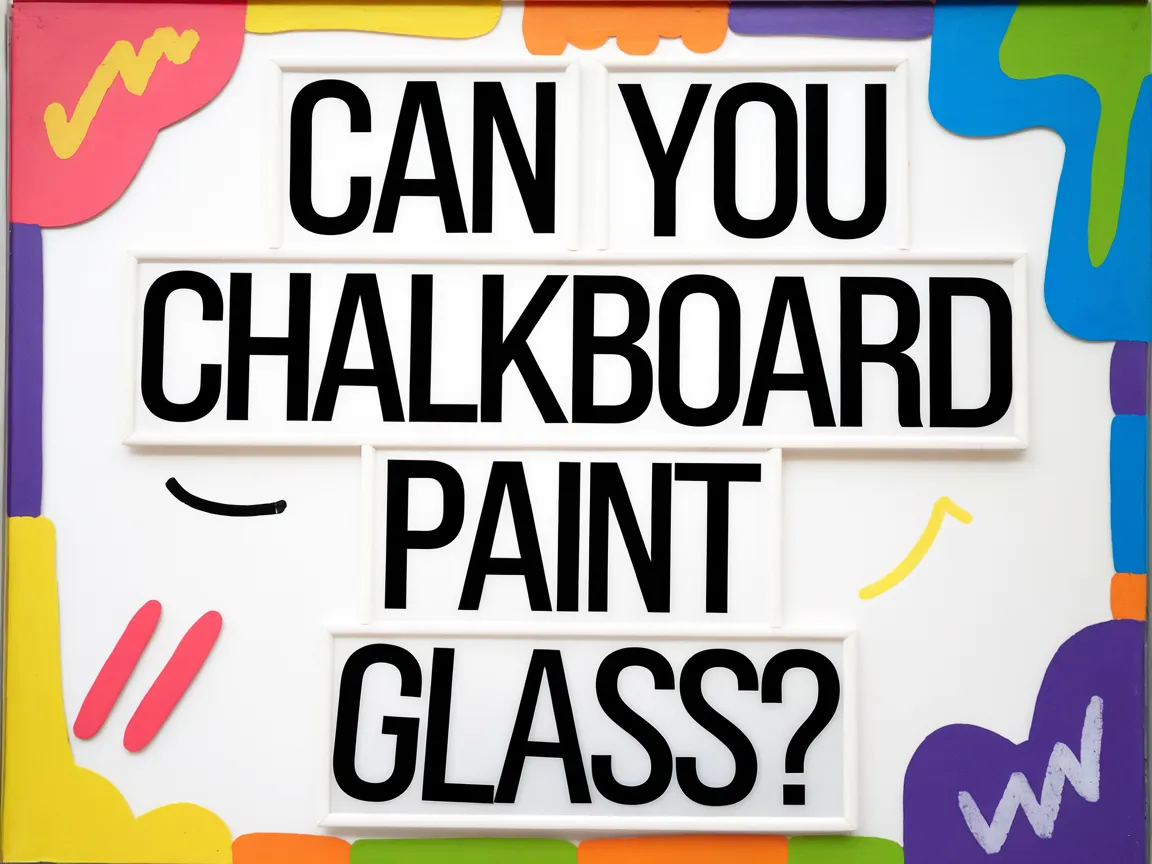 Colorful art piece asking if you can chalkboard paint glass