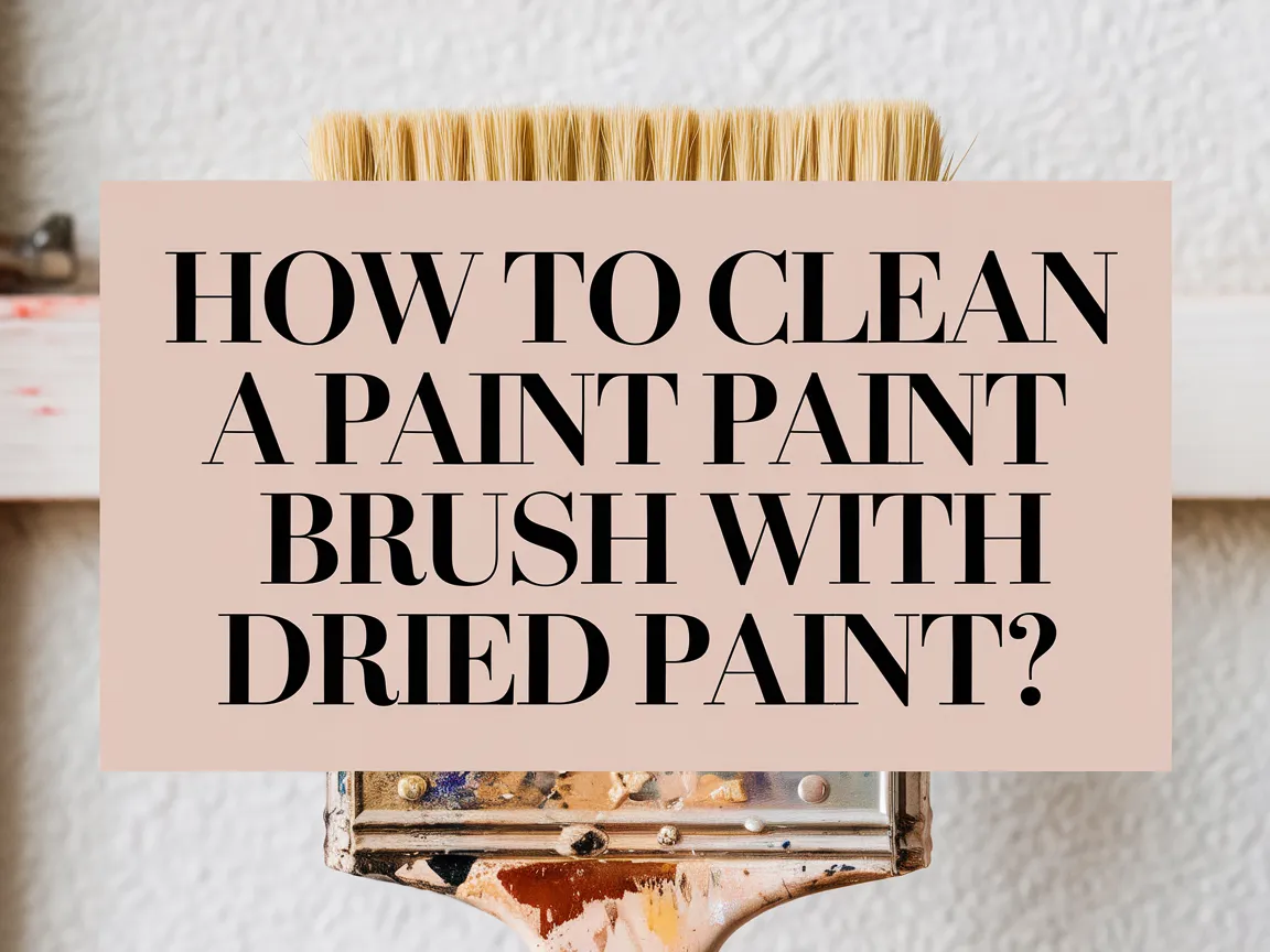 A guide on how to clean a paint brush with dried paint.