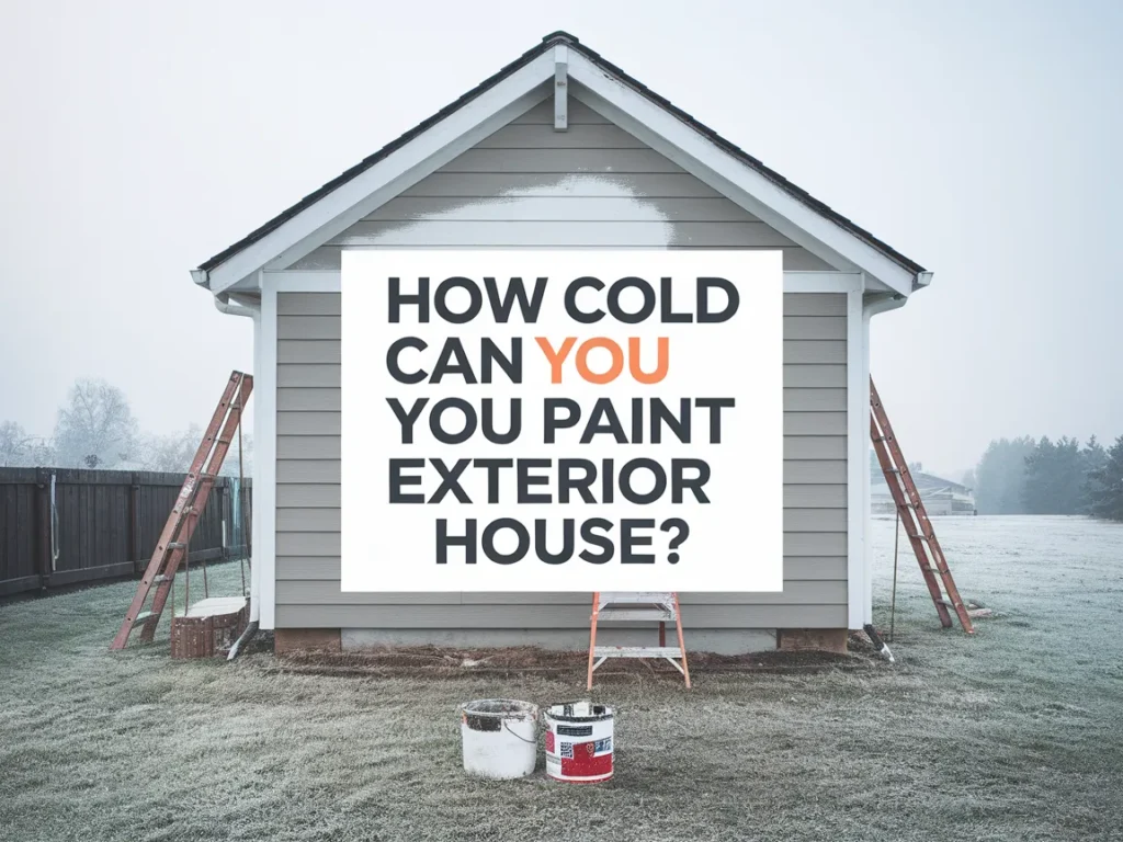 A house exterior with a question about how cold it can be to paint, relevant to exterior house painting guidelines.