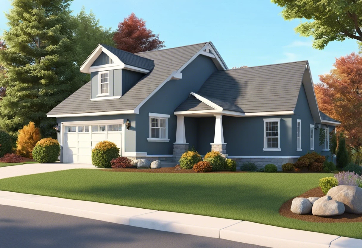 Exterior house painted in cool weather, illustrating the conditions for painting in low temperatures