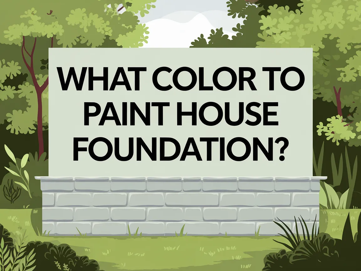 Illustration showcasing various color options for painting a house foundation