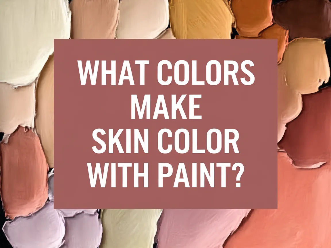 Palette of paint colors for mixing skin tones in art