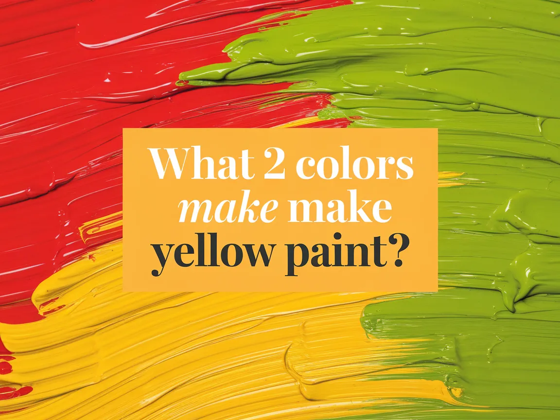 Color palette showing the two colors needed to make yellow paint.