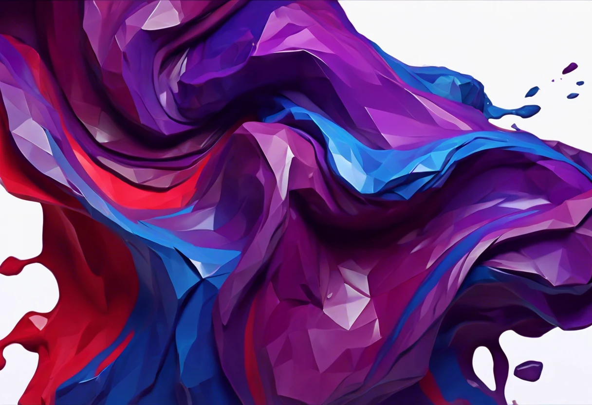 An abstract representation of purple paint created by mixing red and blue colors.