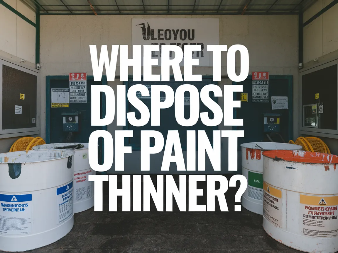 Waste disposal area for paint thinner and solvents