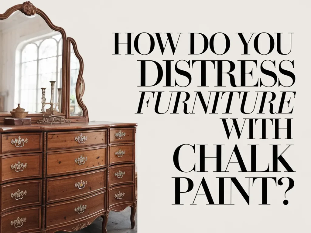 A beautifully distressed wooden dresser showcasing the technique of using chalk paint.