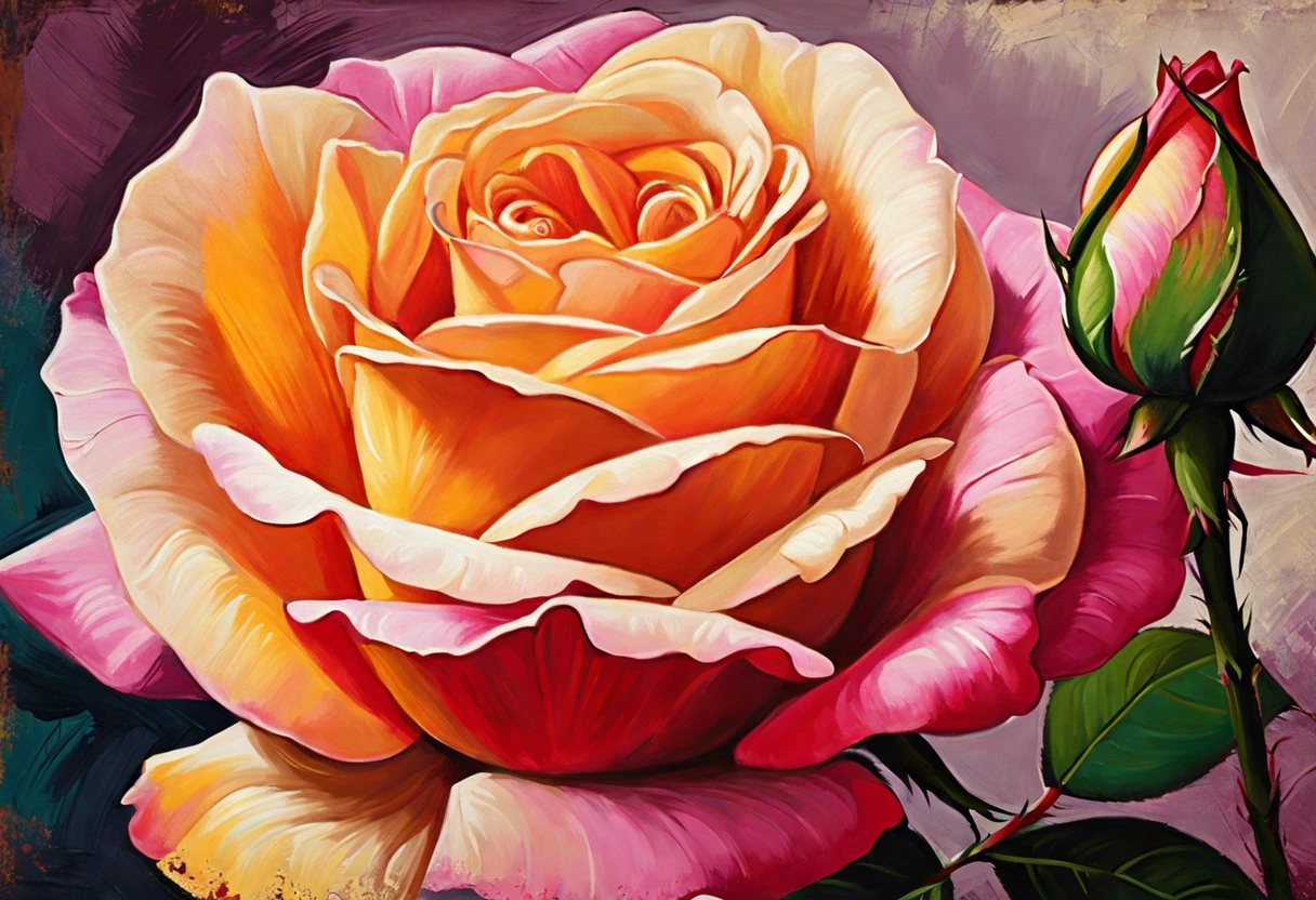 A beautifully painted rose showing vibrant colors and fine details, ideal for a tutorial on how to paint a rose easily.
