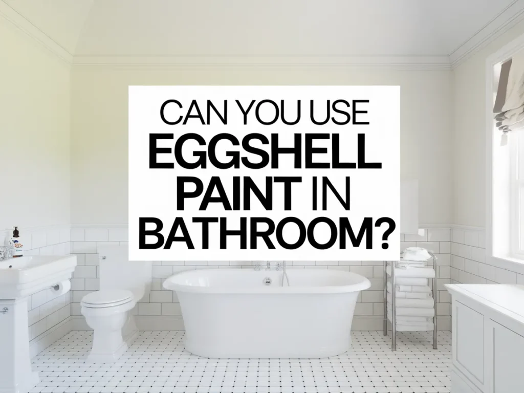 Modern bathroom featuring eggshell paint, illustrating its suitability for bathroom use.