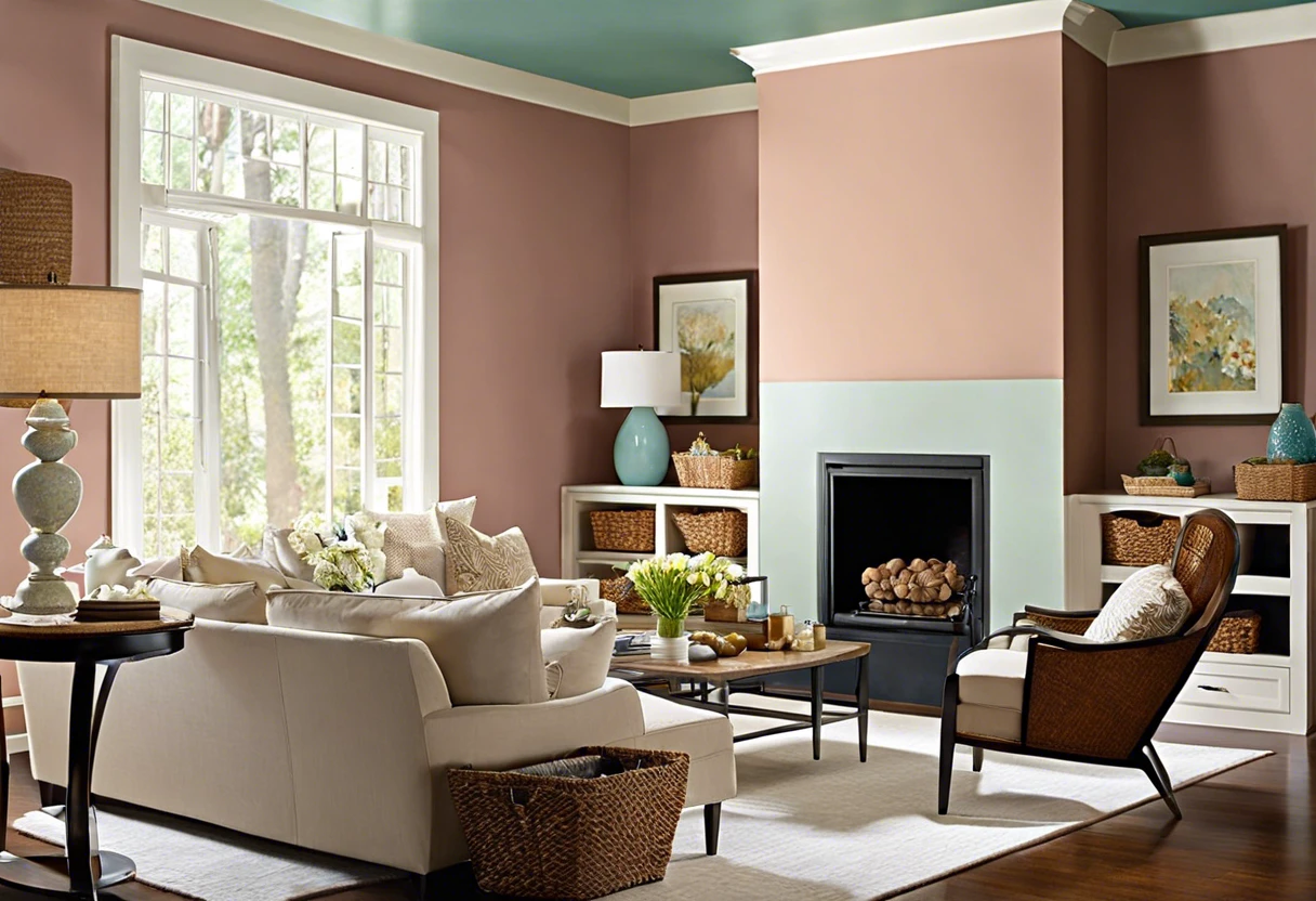 A beautifully painted room with a ceiling and walls featuring eggshell paint.