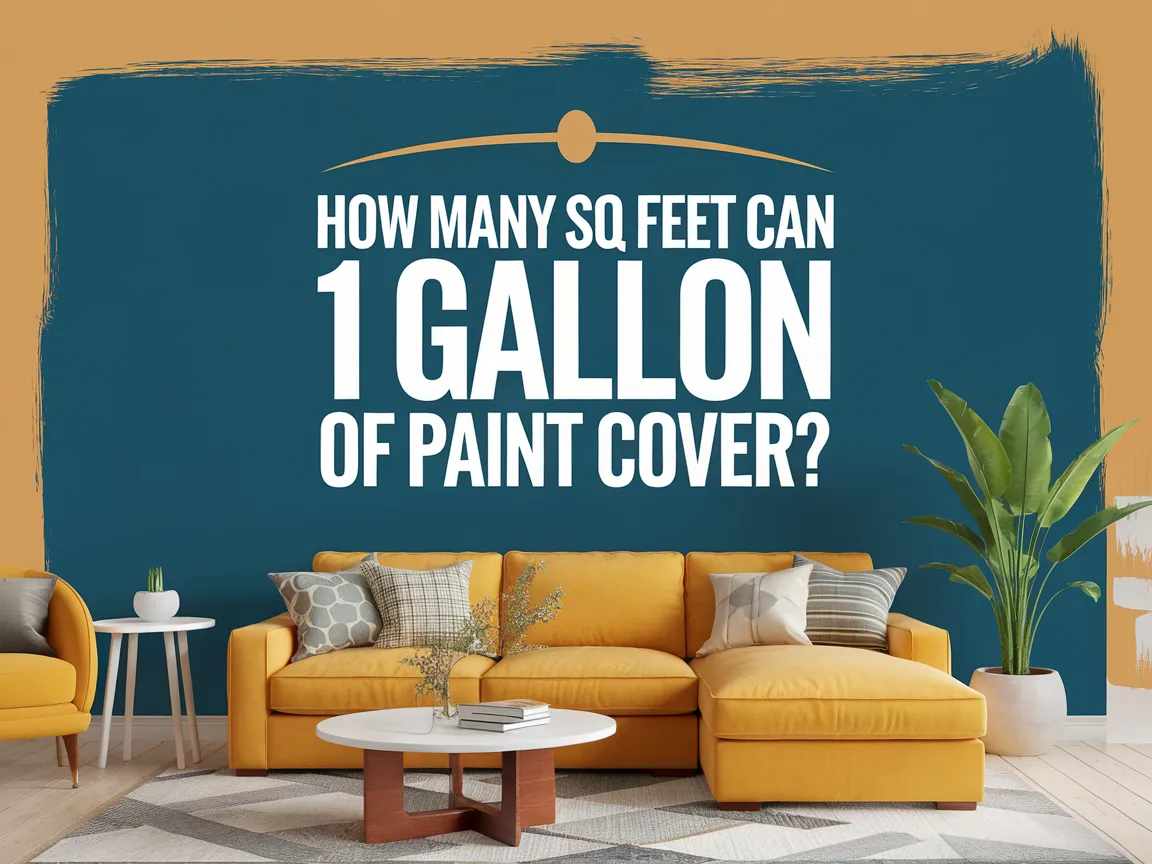 Living room with a painted wall question about how many sq. feet can 1 gallon of paint cover