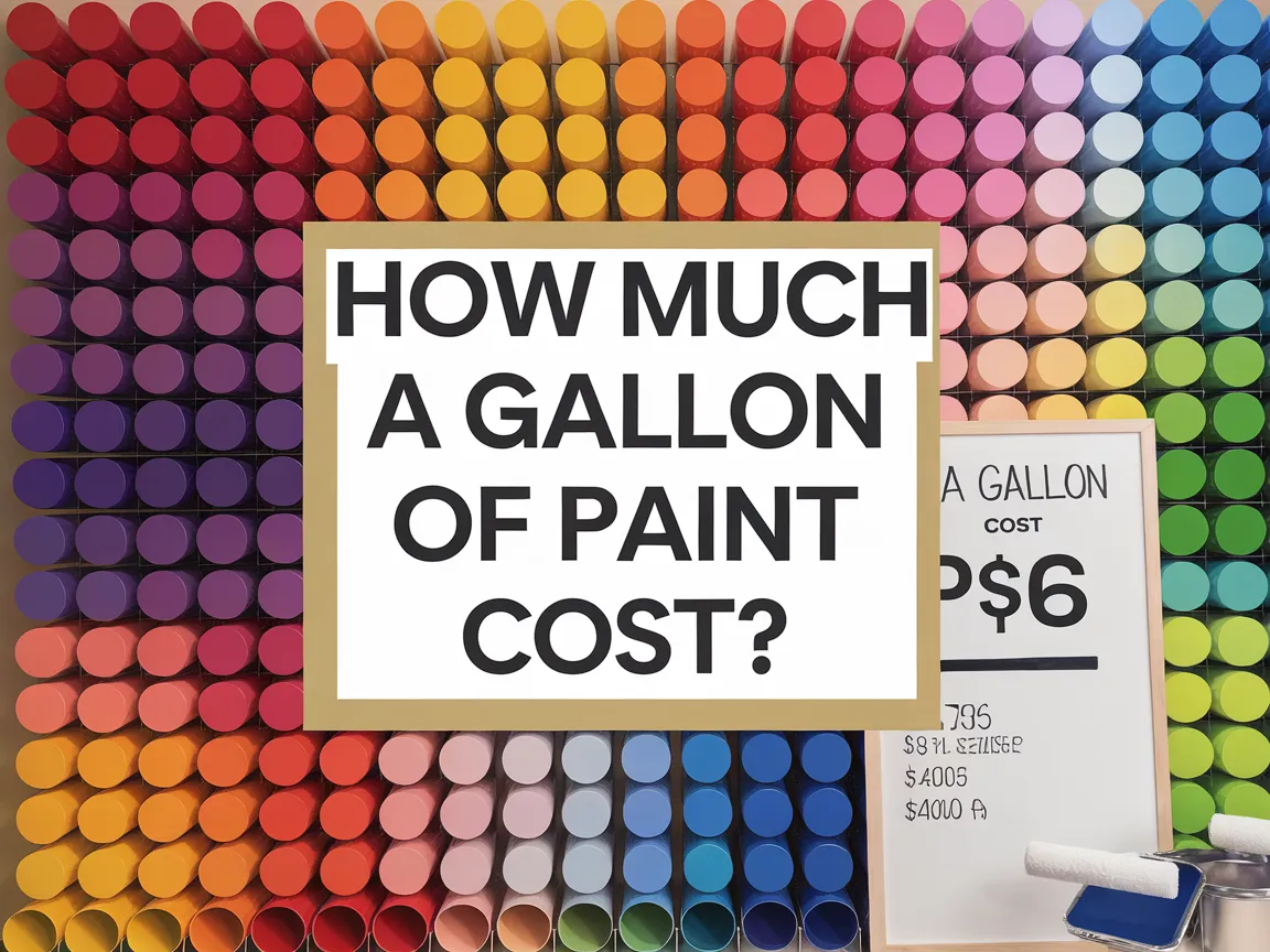 Colorful paint swatches showcasing the cost of a gallon of paint