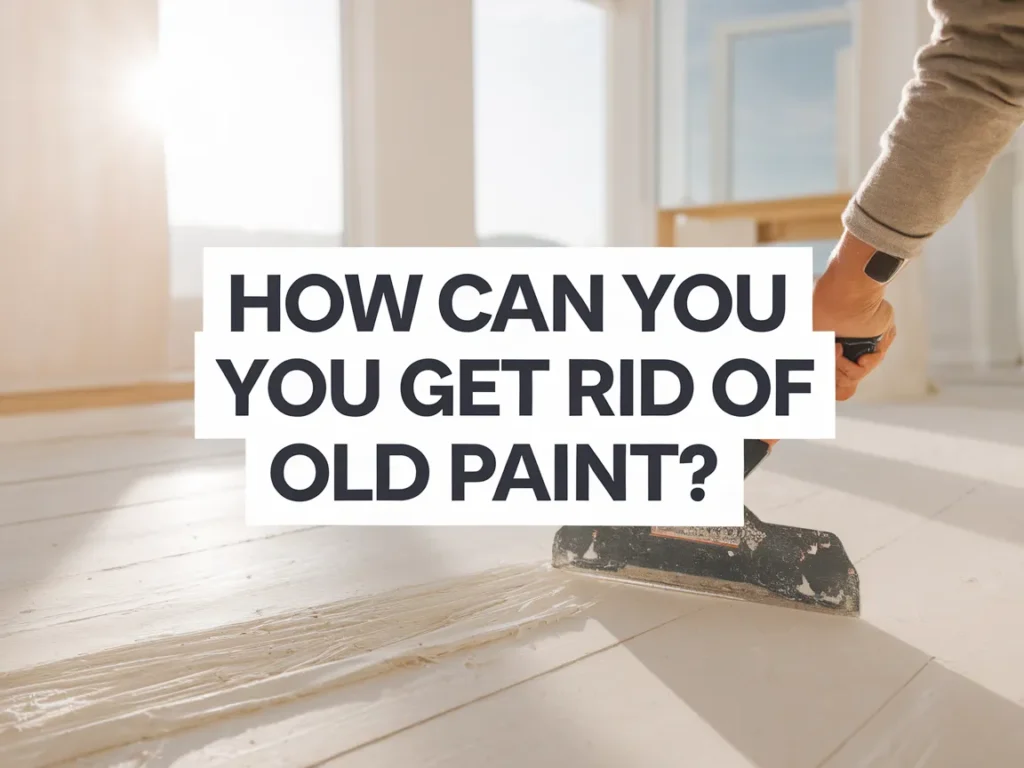 Scraping old paint off a wooden surface with a putty knife for removal