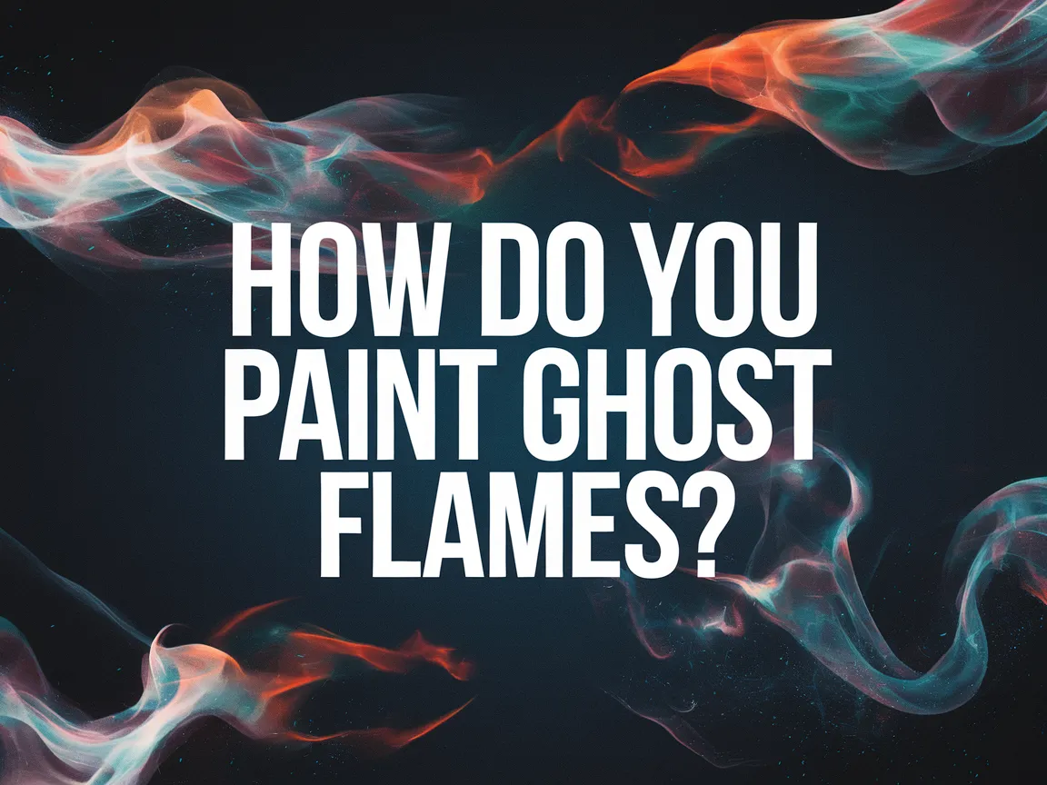 A striking visual guide on how to paint ghost flames with vibrant colors.