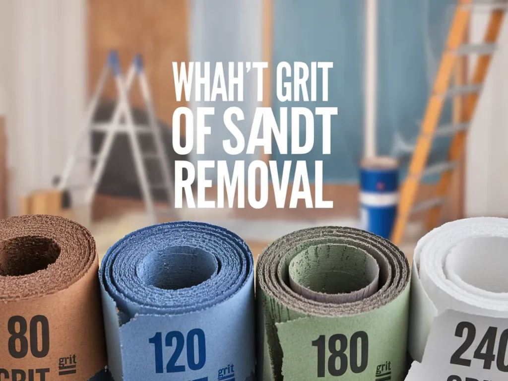Assortment of sandpaper rolls showing different grits for effective paint removal