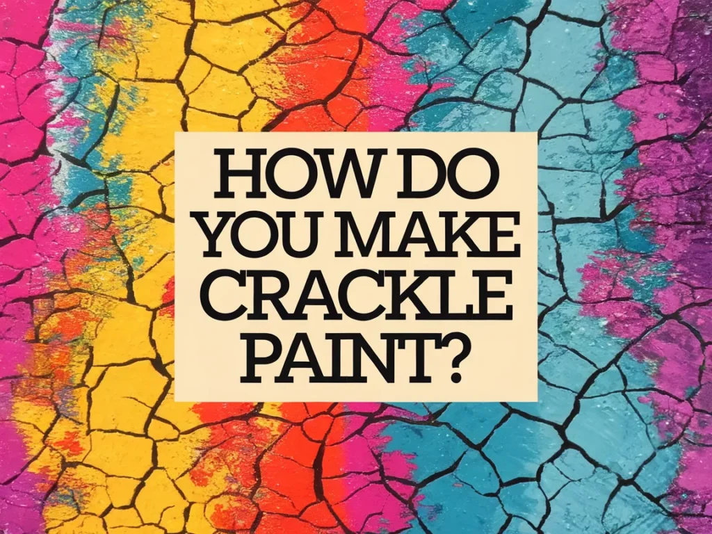 Colorful crackle paint design showcasing various techniques for creating crackle effects.