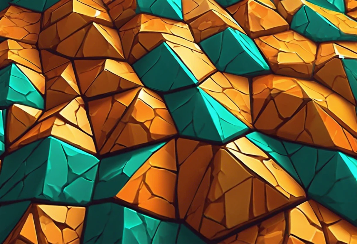 Colorful crackle paint texture in orange and teal, ideal for DIY projects.