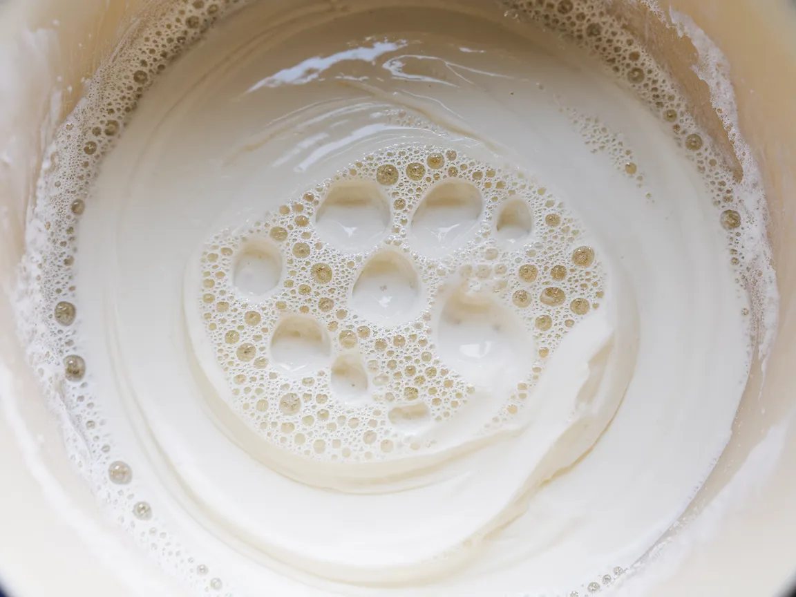 Mixing ingredients for homemade white face paint in a bowl