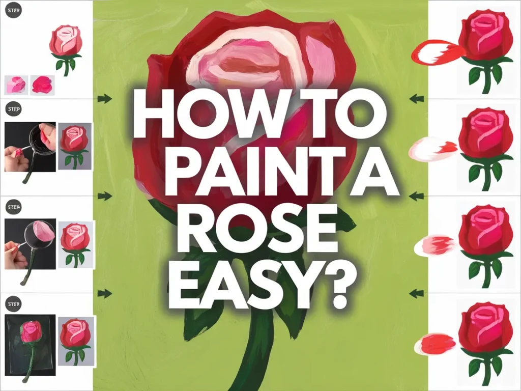 Step-by-step guide on how to paint a rose with easy techniques