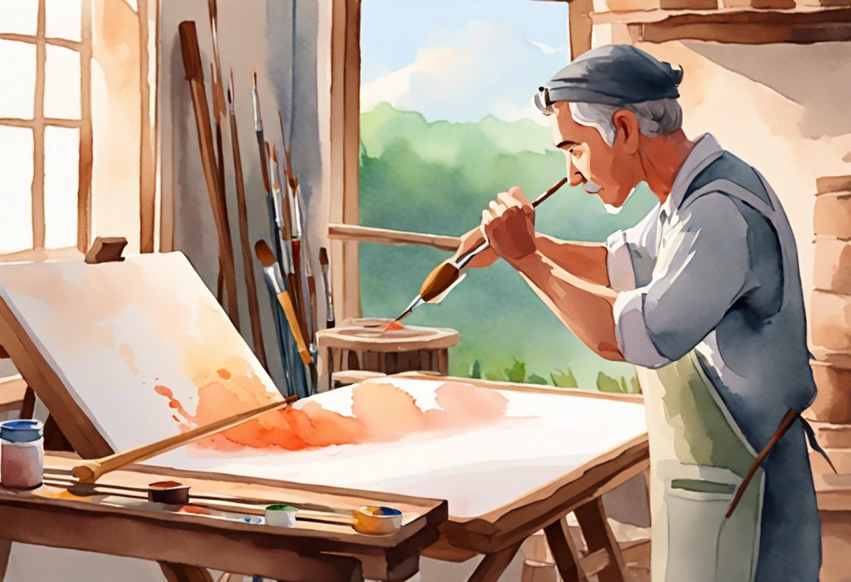 Artist working on an animation in Ibis Paint, illustrating the concept of adding audio.