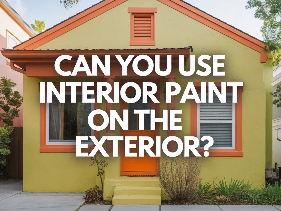 House painted with exterior paint and a question about using interior paint on the exterior.