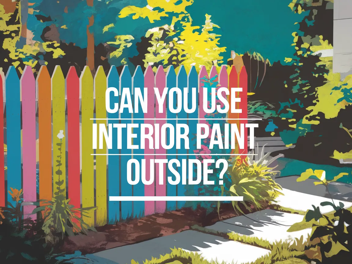 Colorful fence with the question: Can you use interior paint outside?