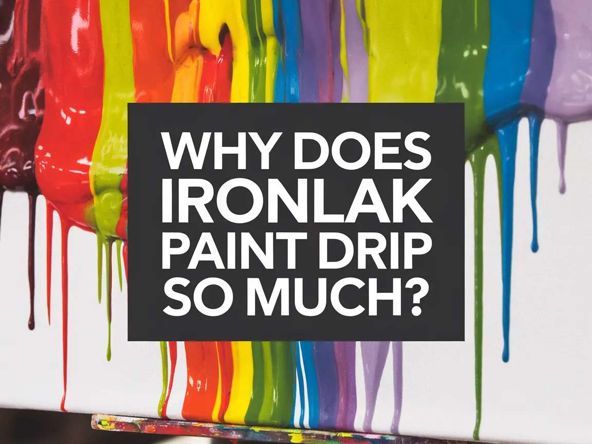 Colorful drips of Ironlak paint on a canvas showcasing the dripping effect