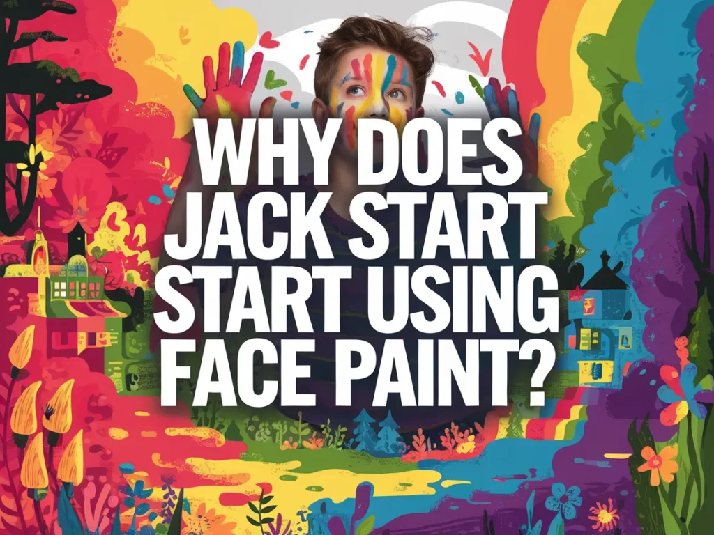 Image of Jack using vibrant face paint, illustrating his creativity and expression.