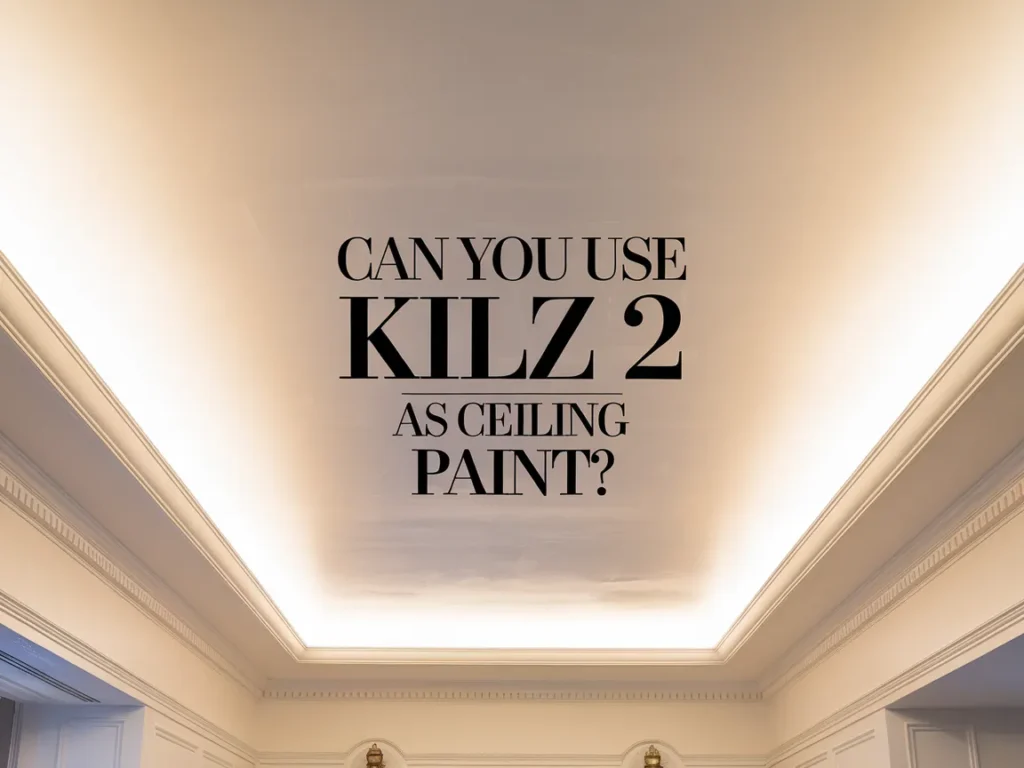 A ceiling with a light color finish raising the question Can You Use Kilz 2 As Ceiling Paint