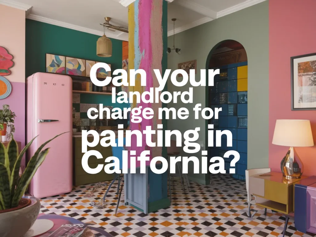 Colorful living room questioning if landlord can charge for painting in California