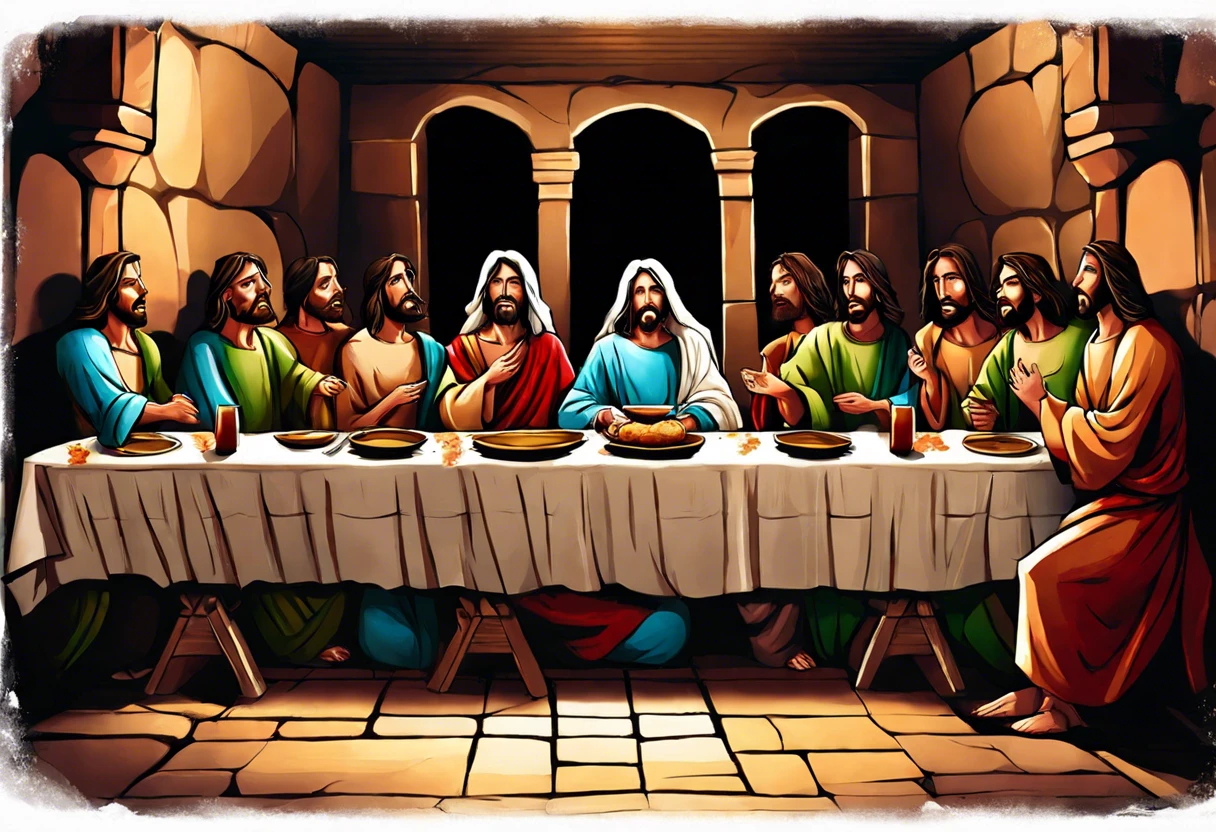 The Last Supper painting, depicting Jesus and his disciples during the final meal, highlighting its significant cultural and artistic value.
