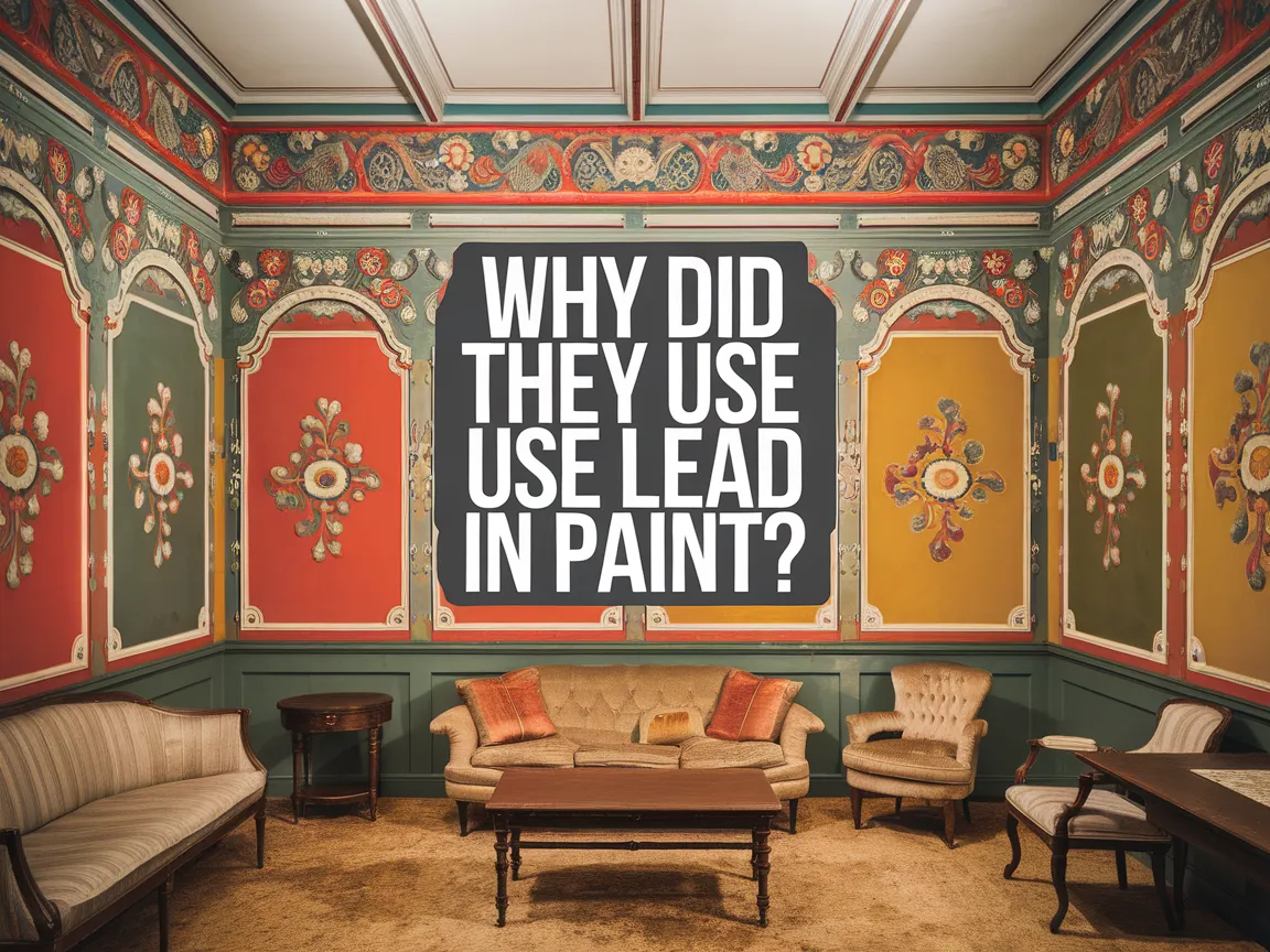 Room with decorative walls highlighting the question of why lead was used in paint.