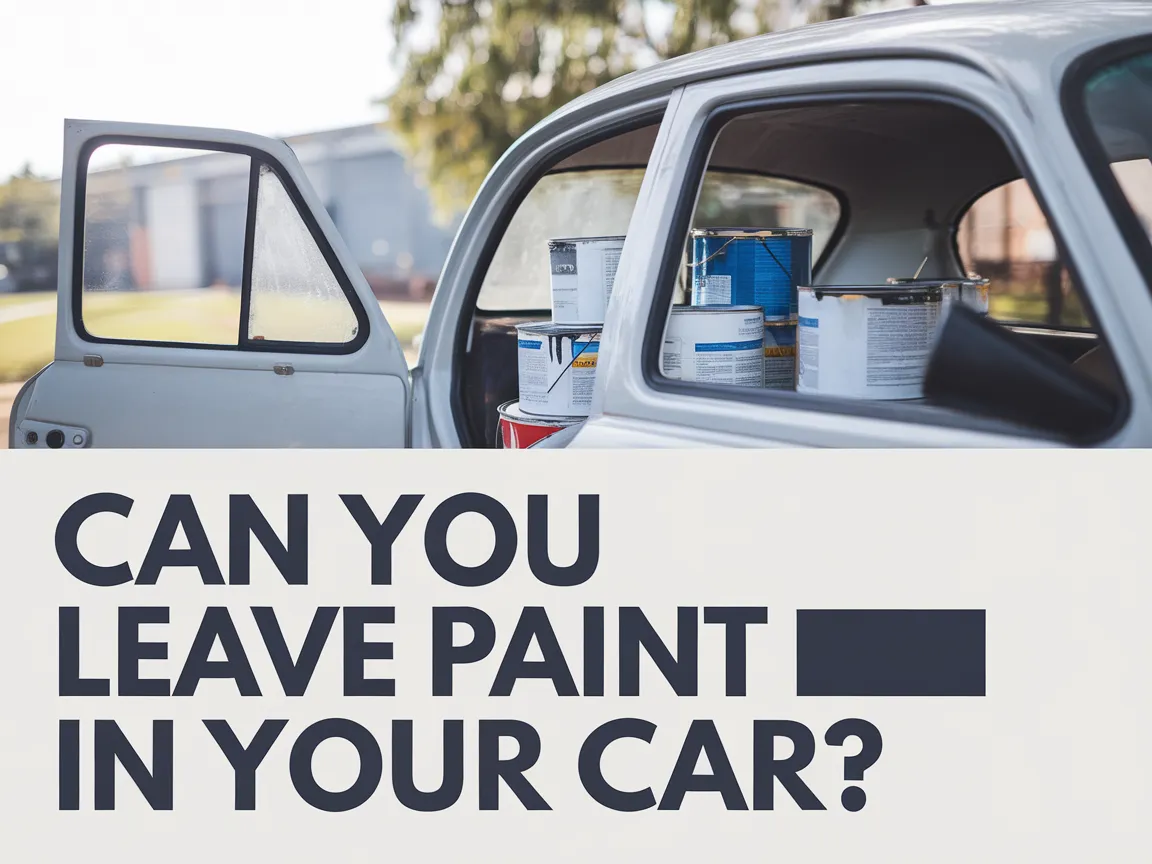 Car trunk filled with paint cans, discussing whether you can leave paint in your car.