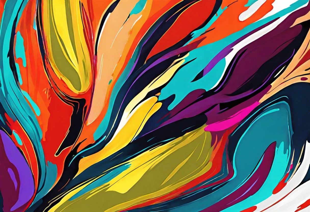 Vibrant abstract painting by Lee Reynolds showcasing dynamic colors and fluid shapes, relevant for understanding the worth of Lee Reynolds paintings.